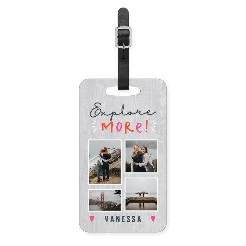 Let?s Explore More Luggage Tag, Large, Pink