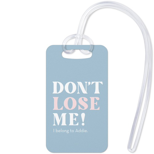 Don't Lose Me Luggage Tag, Small, Blue
