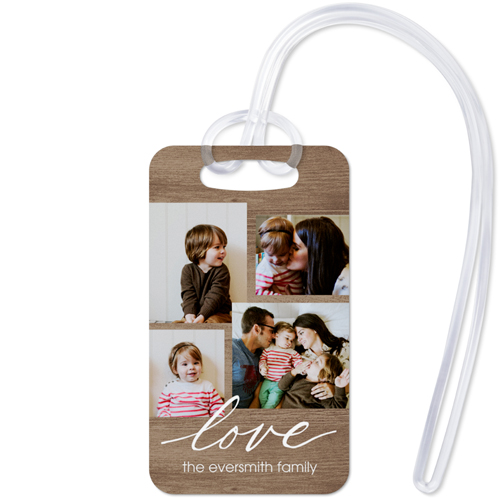 Rustic Love Luggage Tag, Small, Brown