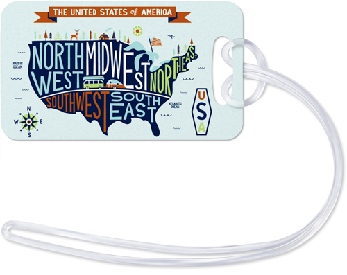 Adventure See The World Luggage Tag, Small, Blue