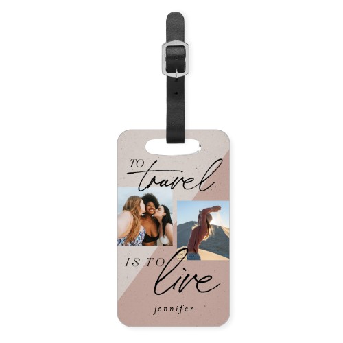 Travel Is Life Luggage Tag, Small, Pink