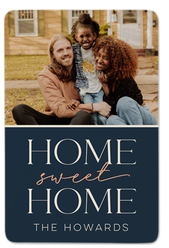 Home Sweet Home Portrait Metal Magnet, 2x3, Black
