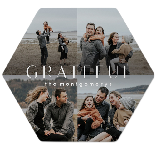 Always Grateful Metal Magnet, 4, White, white