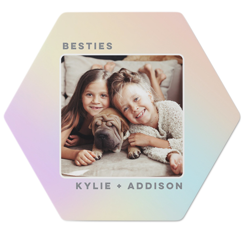 Subtle Ombre Metal Magnet, 4, Blue