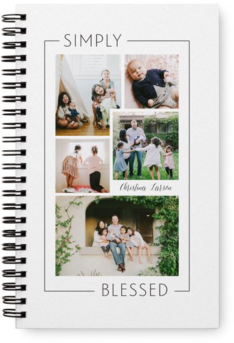 Simply Blessed Outline Monthly Planner, White