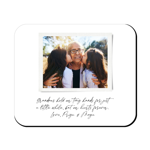 Sentimental Note Mouse Pad, Rectangle Ornament, White