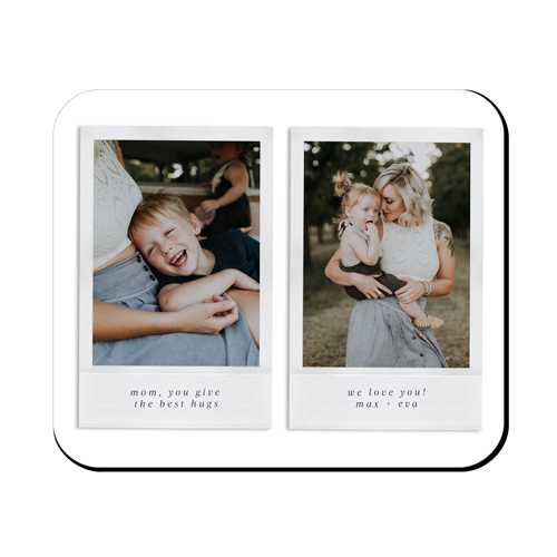 Simple Photo Frames Mouse Pad, Rectangle Ornament, White