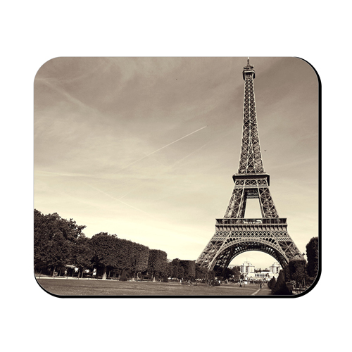 Effiel Tower Mouse Pad, Rectangle Ornament, Multicolor