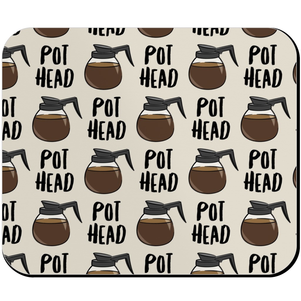Coffee Pots - Beige Mouse Pad, Rectangle Ornament, Brown