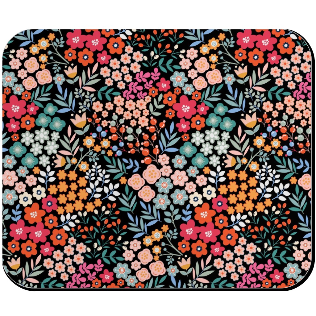 Summer Flower Mouse Pad, Rectangle Ornament, Multicolor