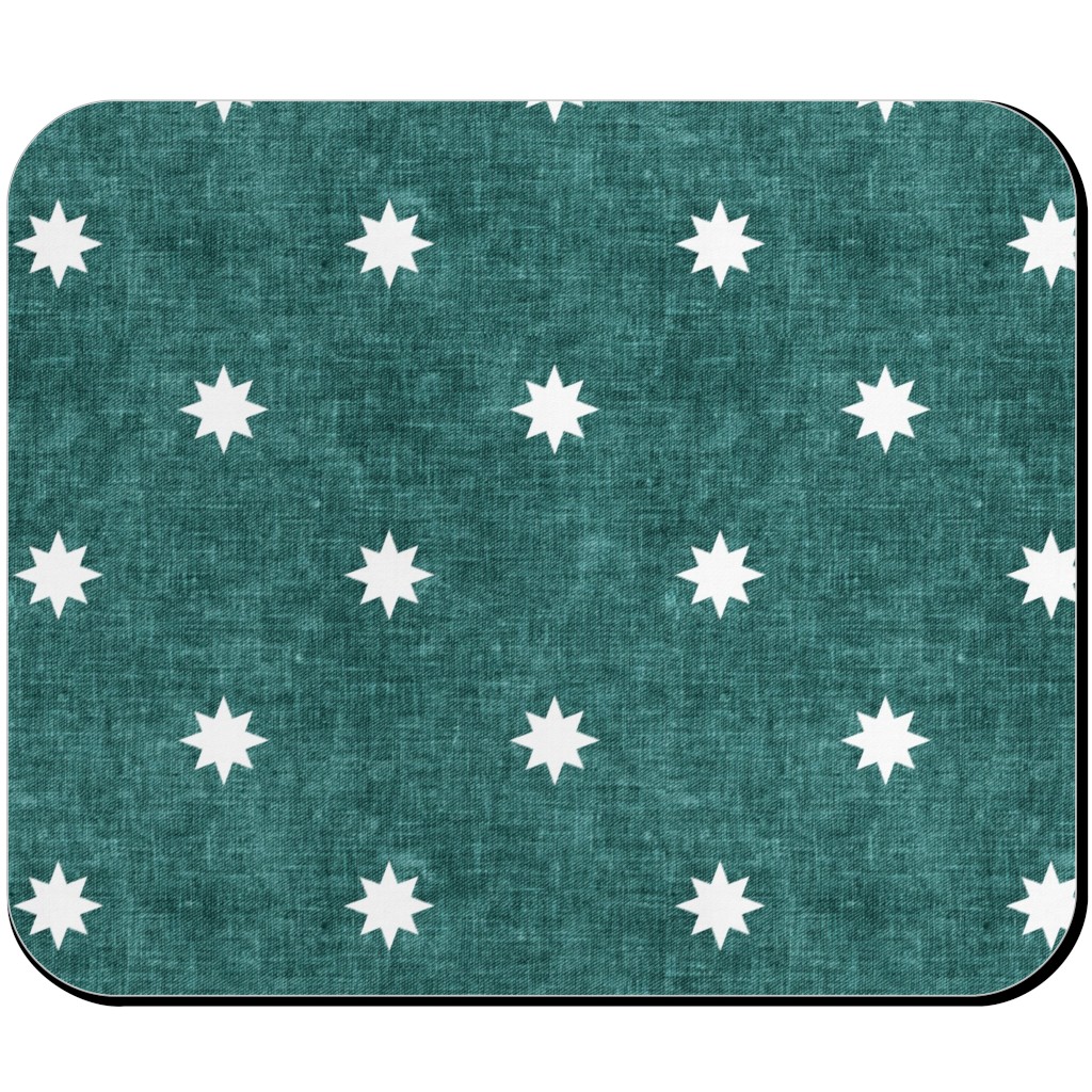 Vintage Stars Mouse Pad, Rectangle, Green, Lake