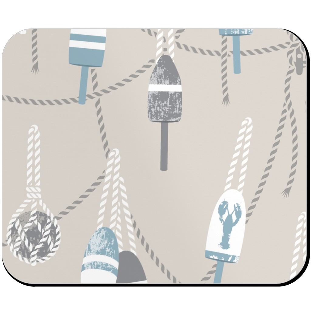 Lobster Buoy - Beige Mouse Pad, Rectangle Ornament, Beige