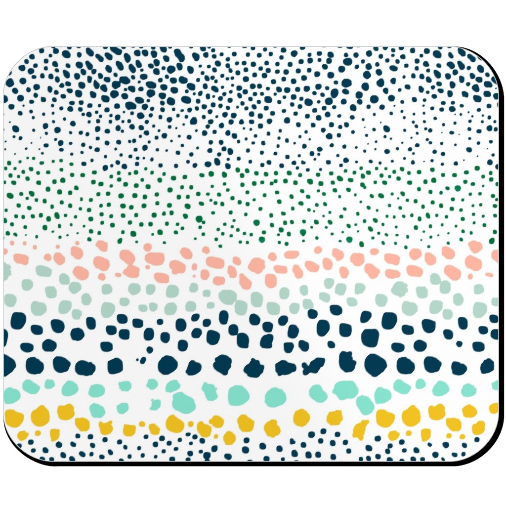 Little Textured Dots - Multi Mouse Pad, Rectangle Ornament, Multicolor