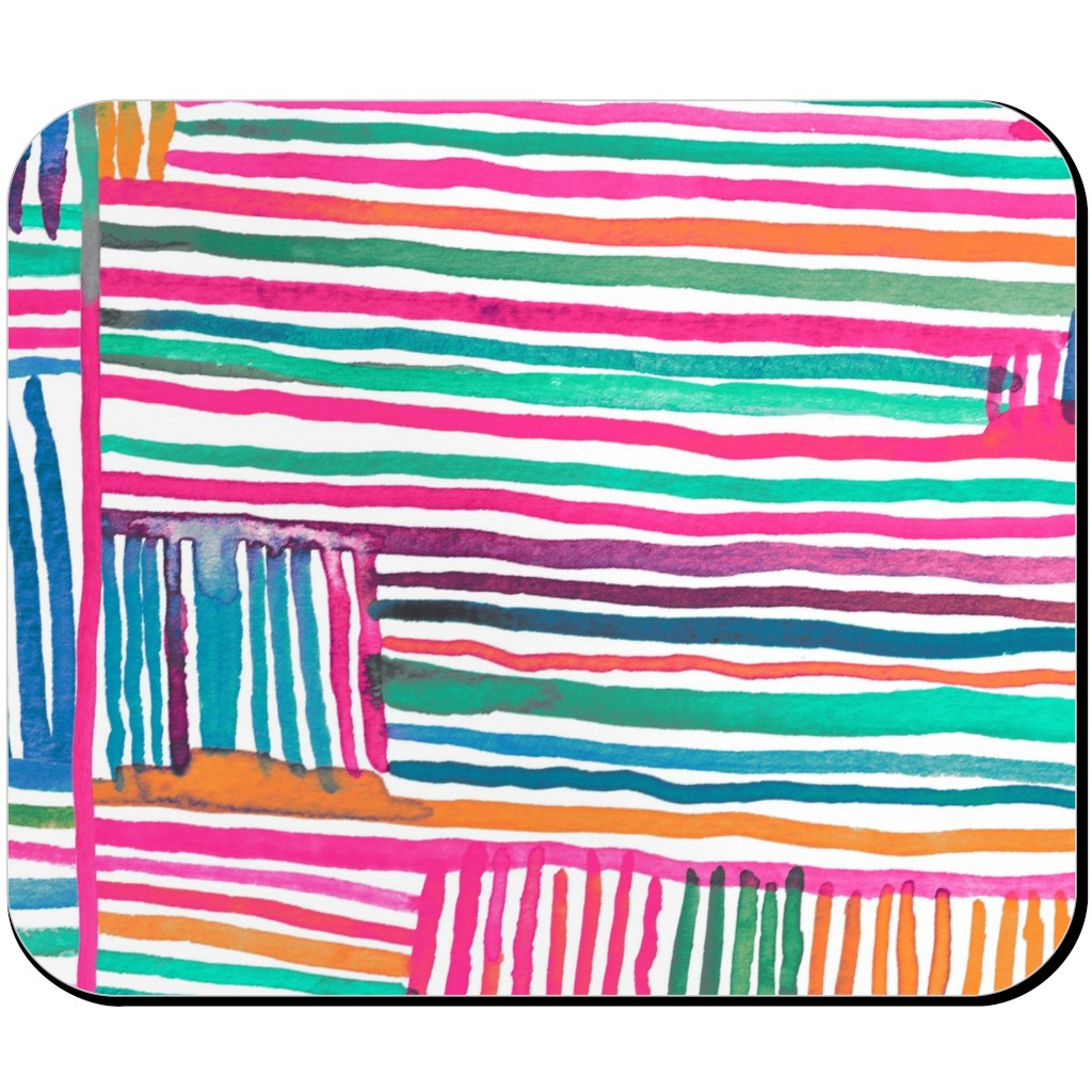 Linear Meditation Mouse Pad, Rectangle, Multicolor