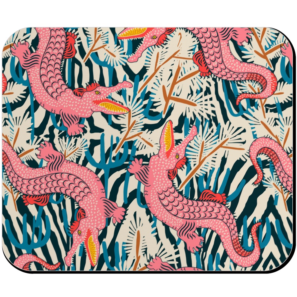 Bazaar Cosmic Gator - Multi Mouse Pad, Rectangle Ornament, Multicolor