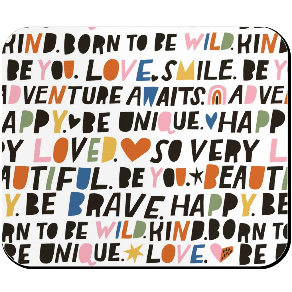 Sweet Words - Multi Mouse Pad, Rectangle Ornament, Multicolor