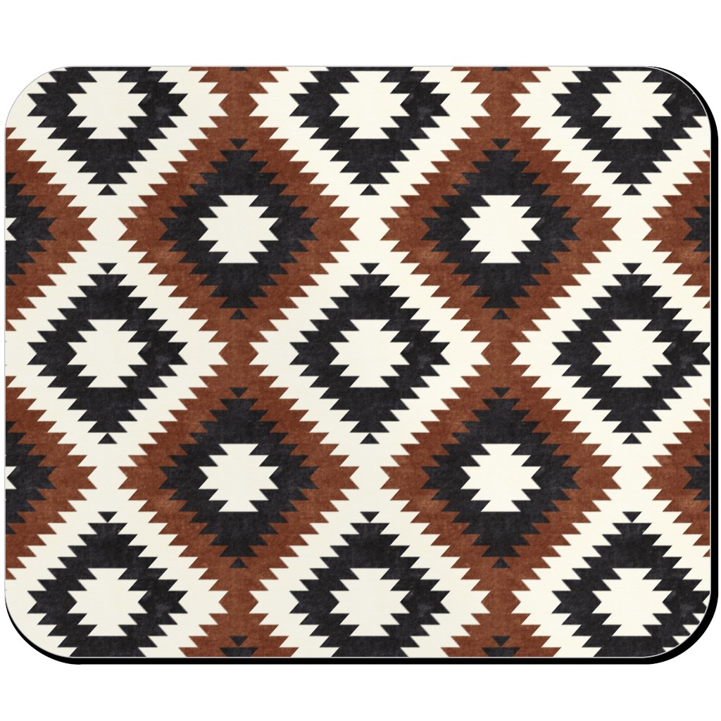 Aztec - Neutrals Mouse Pad, Rectangle Ornament, Brown