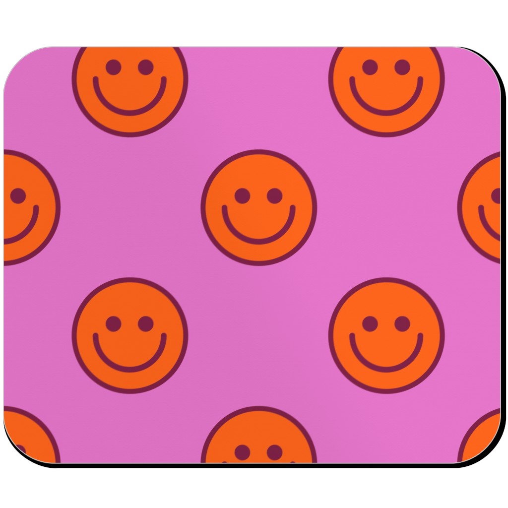 Smileys - Rasberry Sherbert Mouse Pad, Rectangle Ornament, Pink