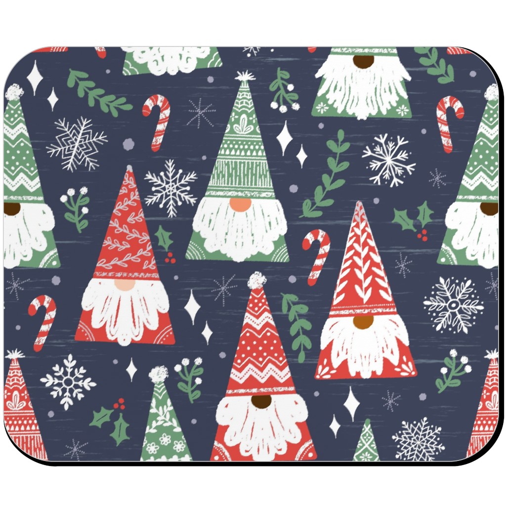 Folk Gnomes Mouse Pad, Rectangle, Multicolor