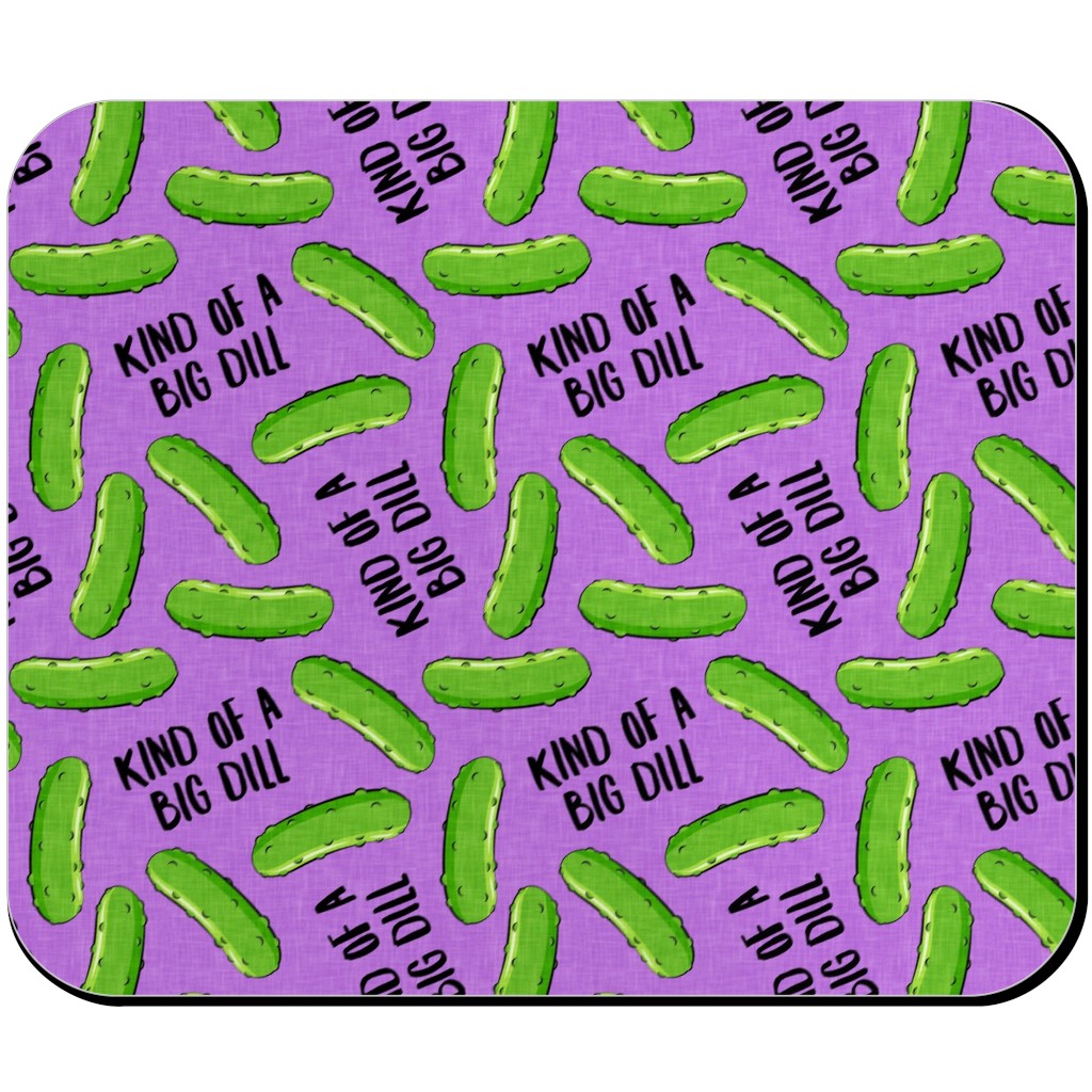 Kind of a Big Dill - Pickles - Purple Mouse Pad, Rectangle Ornament, Purple
