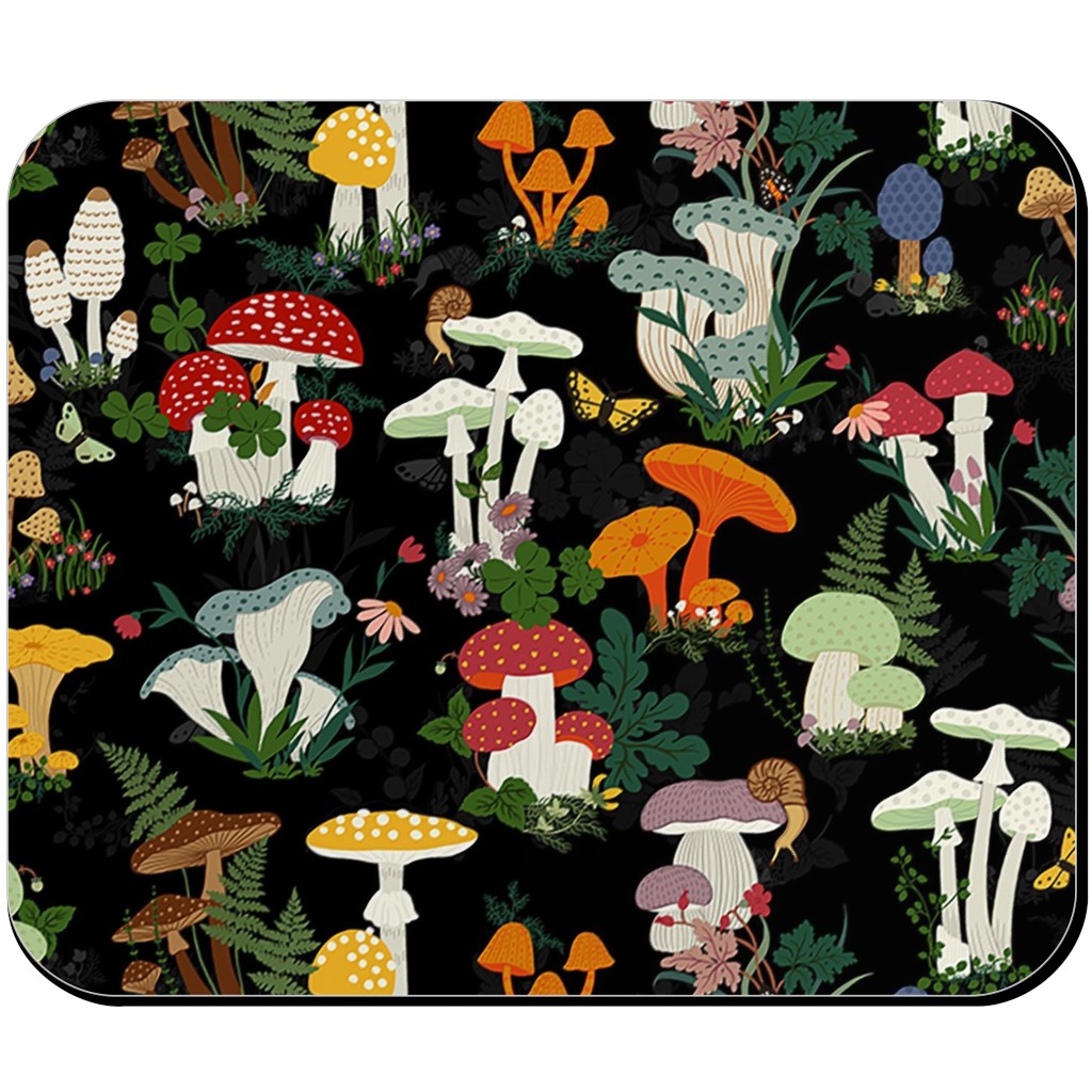 Mushroom Garden - Multi Mouse Pad, Rectangle, Multicolor