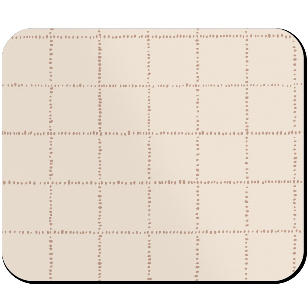 Soul Garden Cuadricula Playa- Beige Mouse Pad, Rectangle, Beige, Pearl