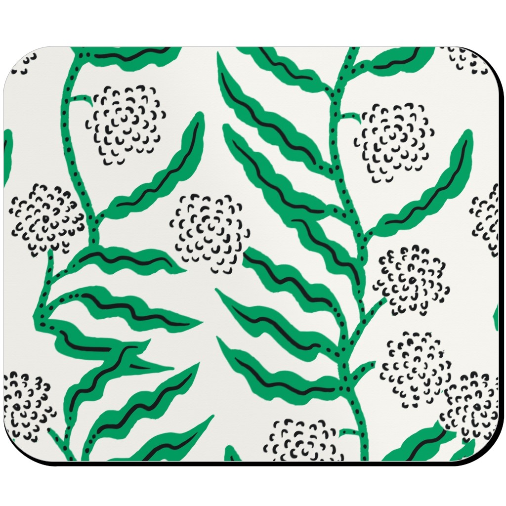 La Ville Vine Mouse Pad, Rectangle, Green