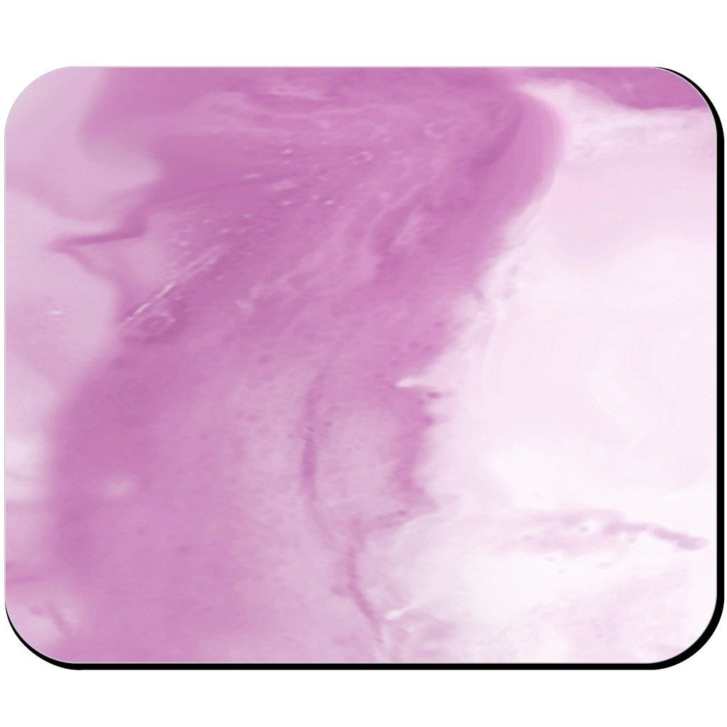Abstract Watercolor Marble Mouse Pad, Rectangle, Purple