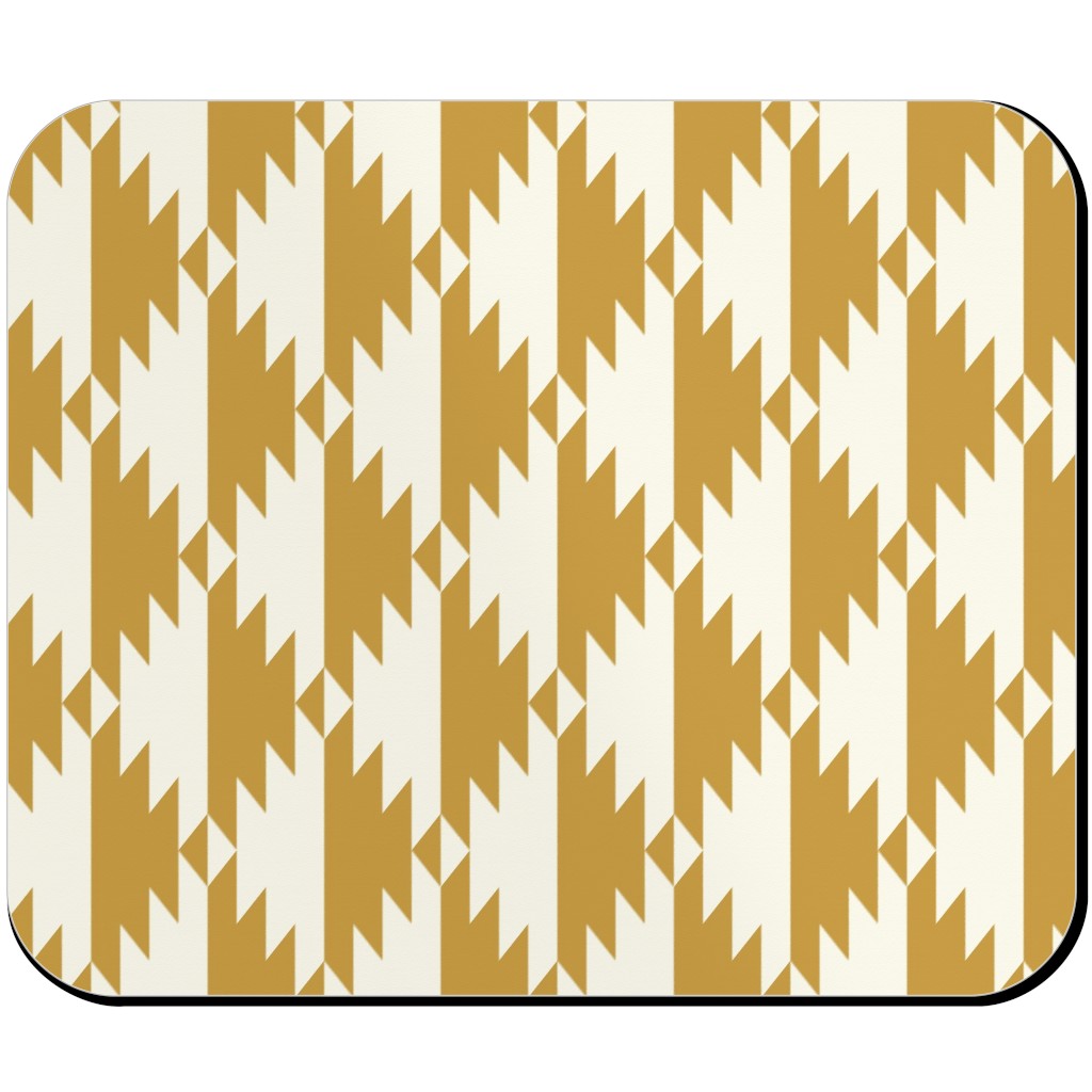 Tribal - Gold Mouse Pad, Rectangle, Yellow