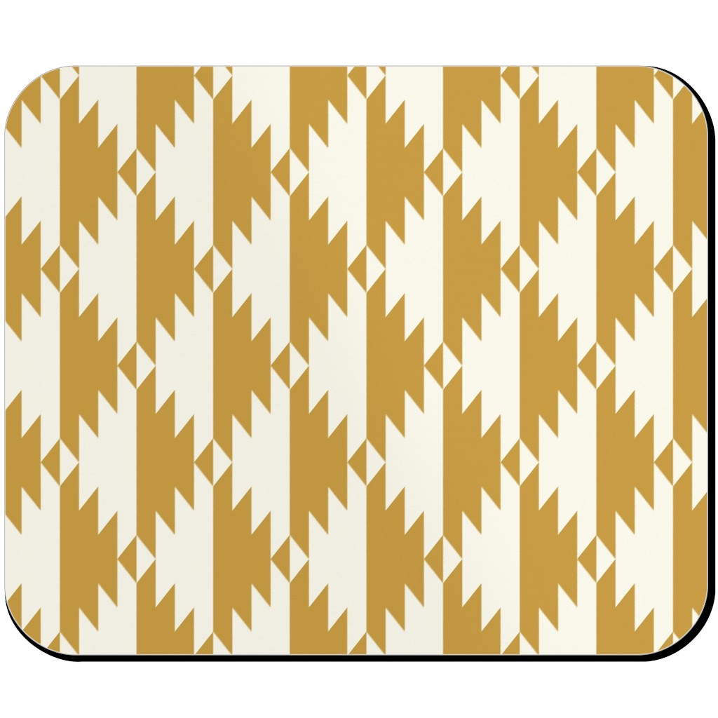 Tribal - Gold Mouse Pad, Rectangle Ornament, Yellow