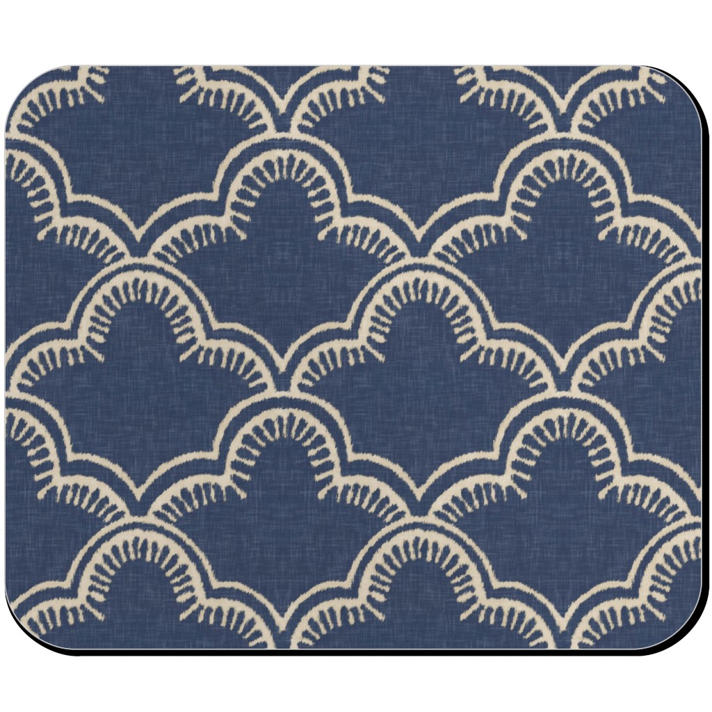 Tangier Mouse Pad, Rectangle Ornament, Blue