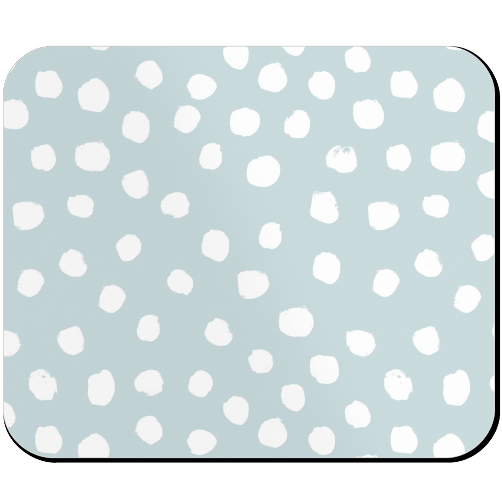 Soft Painted Dots Mouse Pad, Rectangle, Blue