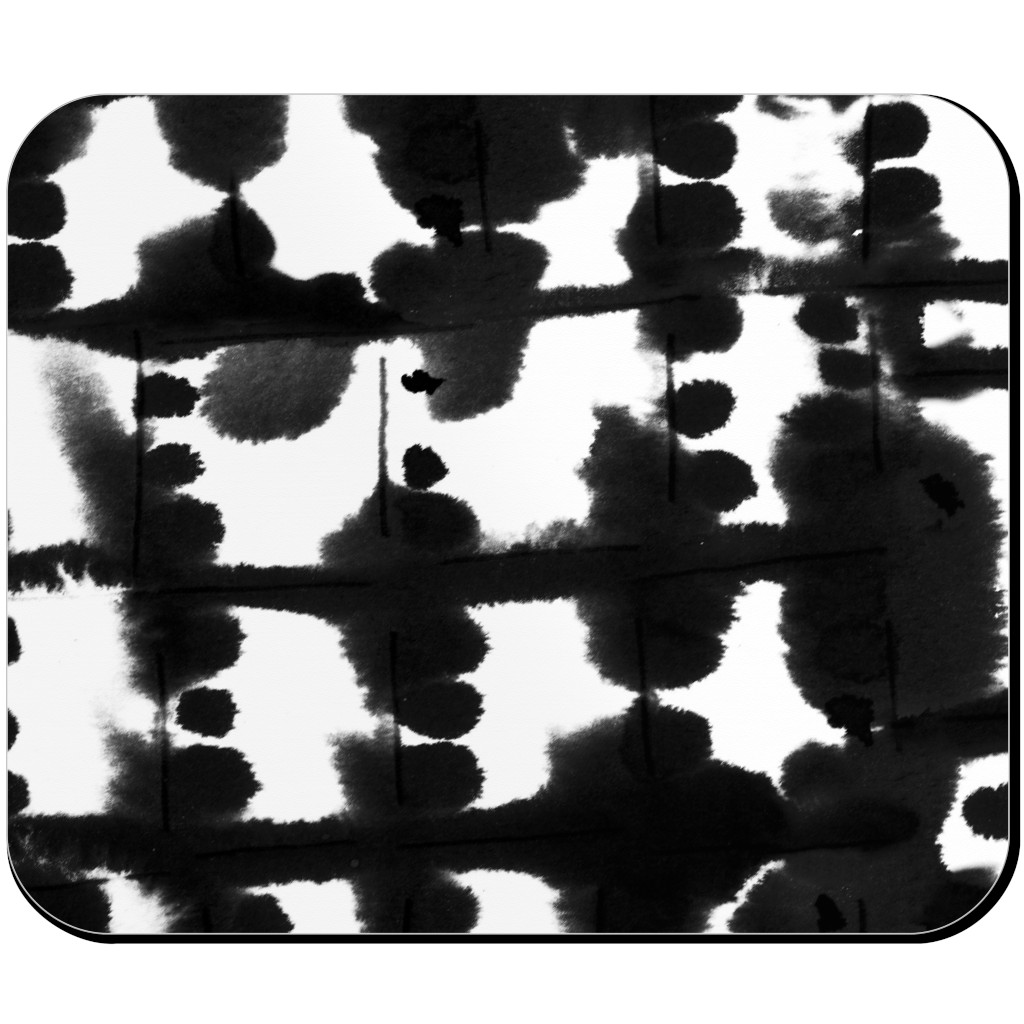 Parallel - Black Mouse Pad, Rectangle, Black
