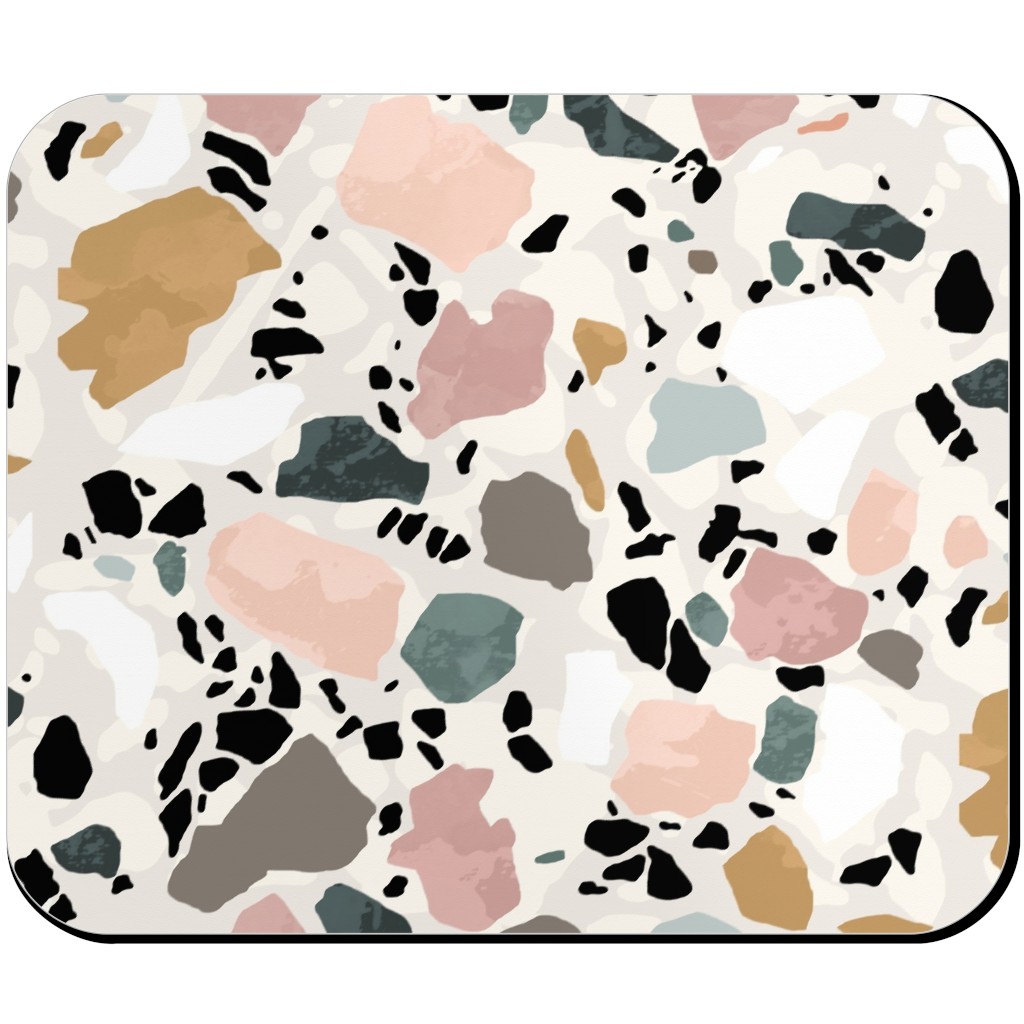 Terazzo Inspired - Multi Mouse Pad, Rectangle, Multicolor