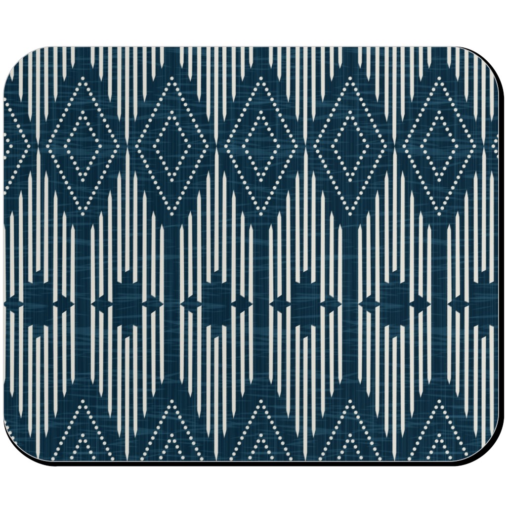 West End Mouse Pad, Rectangle, Blue, Silhouette