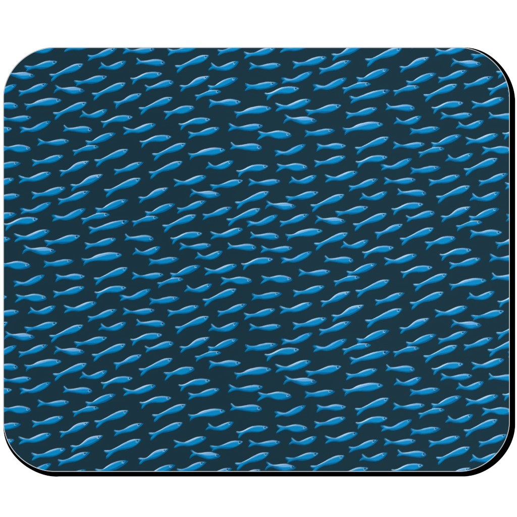 Blues and Shoal Mouse Pad, Rectangle, Blue, True Blue