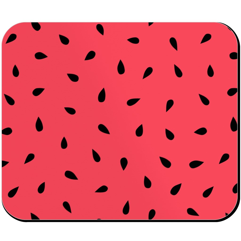 Watermelon Fruit Seeds Mouse Pad, Rectangle Ornament, Red