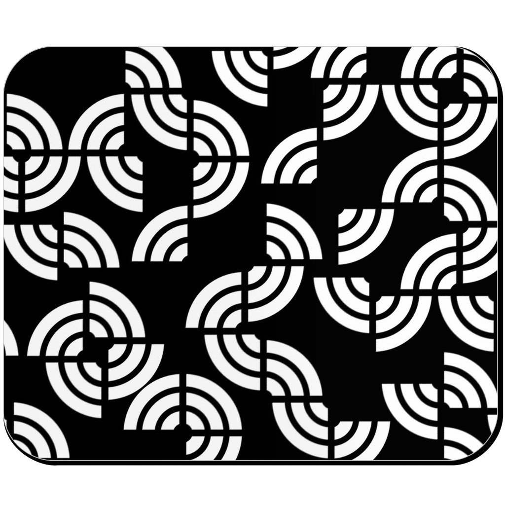 Beethoven - Black and White Mouse Pad, Rectangle, Black, Black