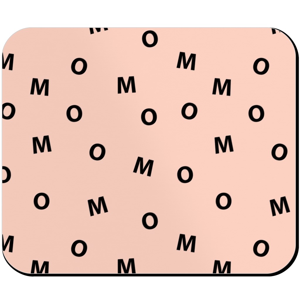 Sweet Mom Typography - Pale Nude Mouse Pad, Rectangle Ornament, Pink