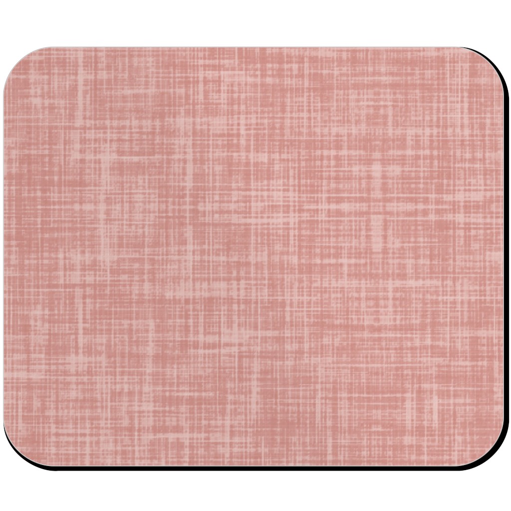 Vintage Linen Mouse Pad, Rectangle, Pink