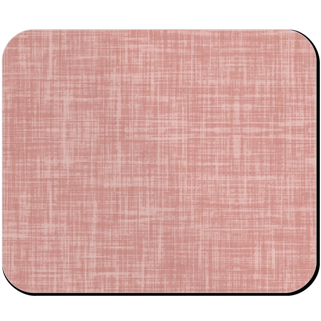 Vintage Linen Mouse Pad, Rectangle Ornament, Pink