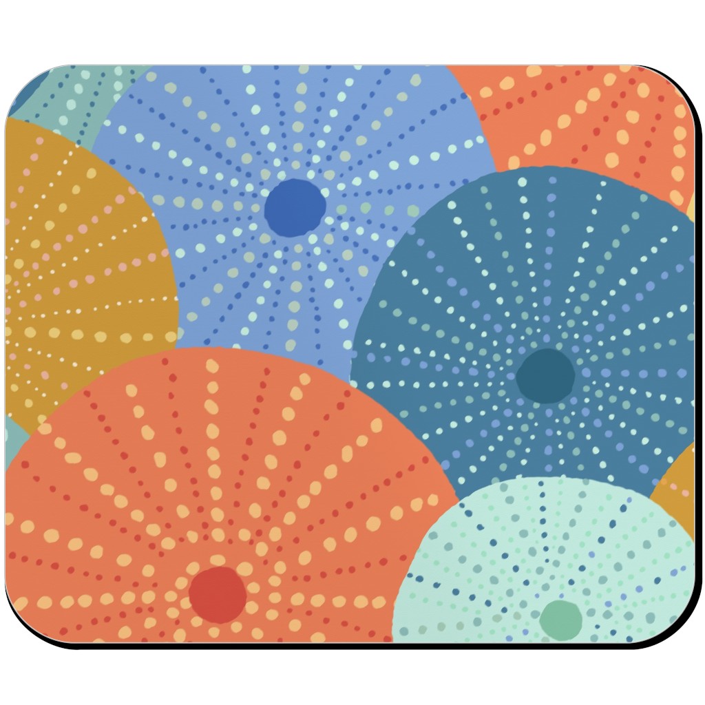 Colorful Sea Urchins Mouse Pad, Rectangle Ornament, Multicolor