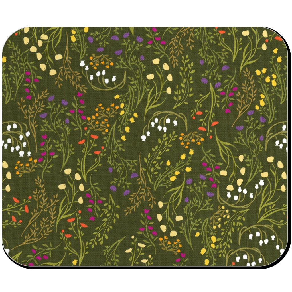 Summer Meadow Mouse Pad, Rectangle, Green