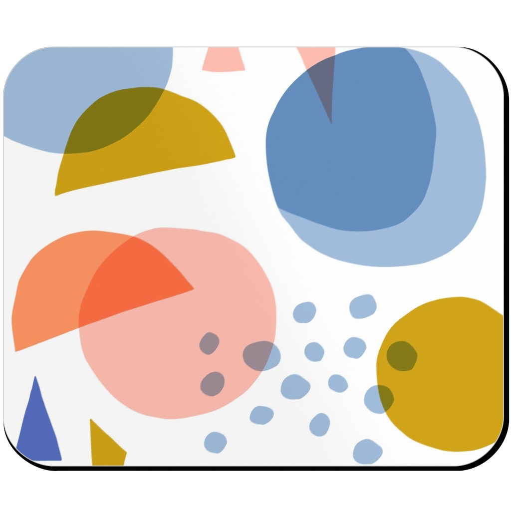 Abstract Circles and Triangles - Multi Mouse Pad, Rectangle, Multicolor