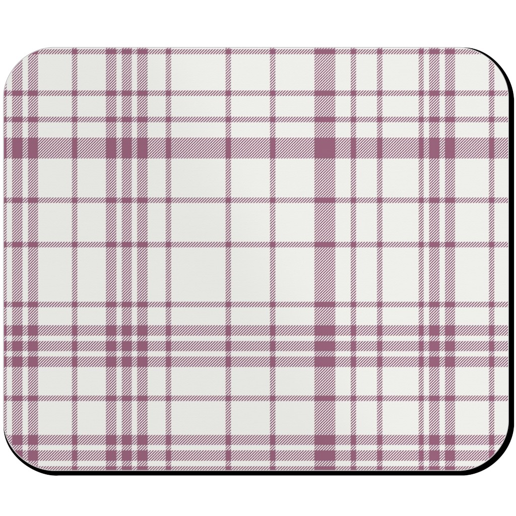 Tartan Check Mouse Pad, Rectangle, Purple