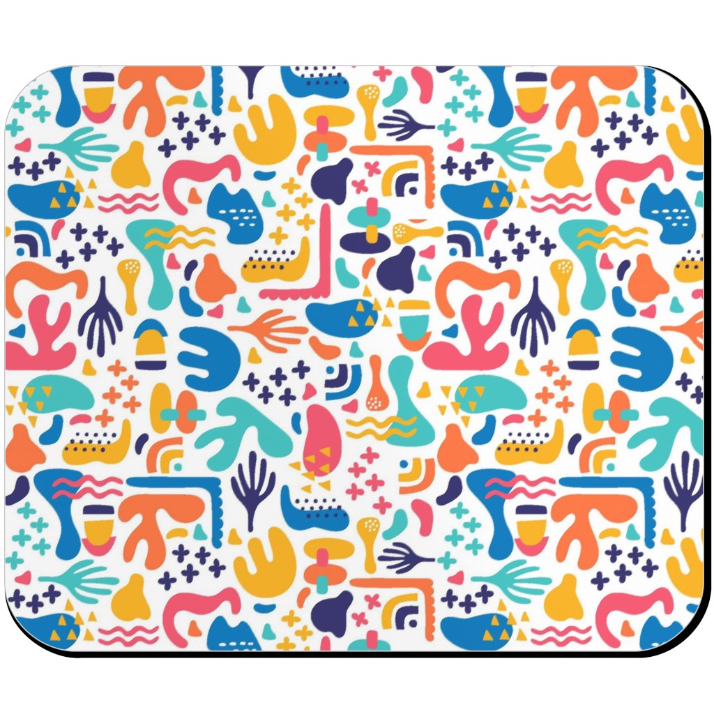 Organic Abstract Design - Multi Mouse Pad, Rectangle Ornament, Multicolor