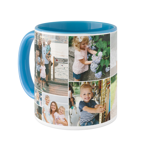 Gallery Collage Mug, Light Blue,  , 11oz, Multicolor