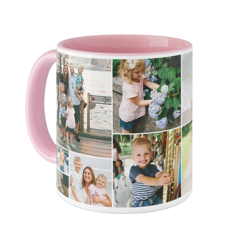 Gallery Collage Mug, Pink,  , 11oz, Multicolor