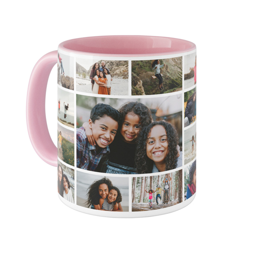 Photo Gallery Border Mug, Pink,  , 11oz, Multicolor