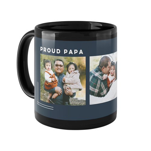 Corner Frame Bold Mug, Black, , 11oz, Black, silhouette